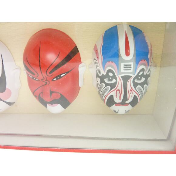Vintage Chinese Opera Face Painting Miniatures Masks Collectible Decorative Art - Picture 4 of 9